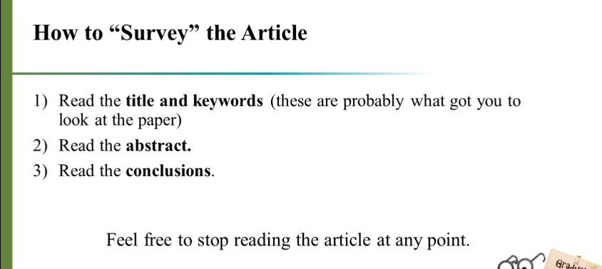 How to Read a Paper Efficiently 2